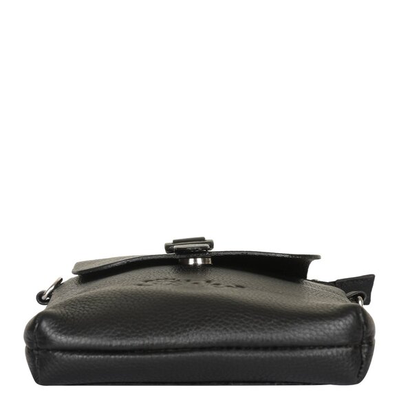 Leather Messenger Bag for Men & Women –Black Crossbody Shoulder Bag, Side Sling - Picture 7 of 10